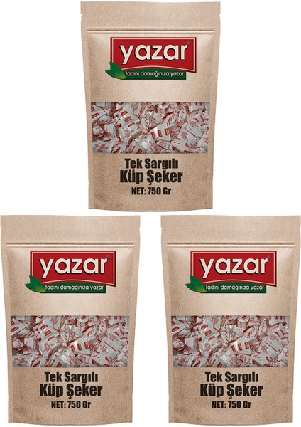 Tek Sargılı Küp Şeker 3 x 750 gr