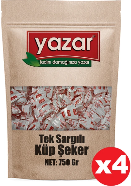 Tek Sargılı Küp Şeker 4 x 750 gr