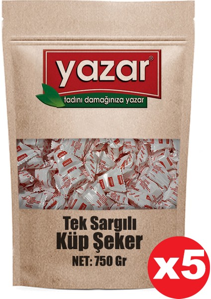 Tek Sargılı Küp Şeker 5 x 750 gr