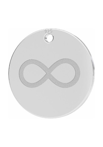 Sonsuzluk Yuvarla Plaka 925 Ayar Gümüş Kolye fırsatları