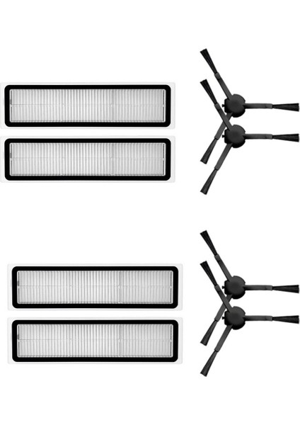 Dreame D9 Max Uyumlu Yedek Hepa Filtre ve Yan Fırça-8 Parça