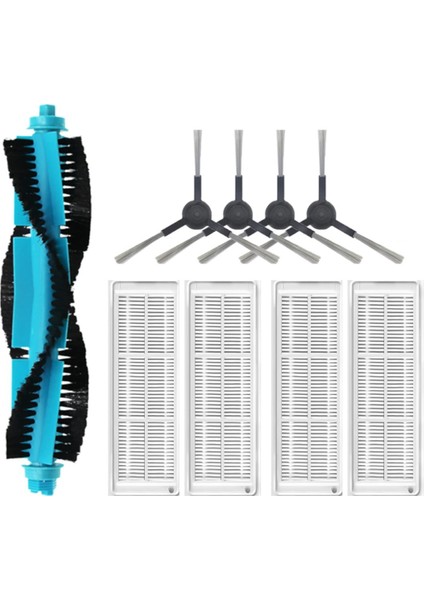 Viomi V3 Uyumlu Yedek Mopsuz Fırça Hepa Filtre Mop Seti-9 Parça