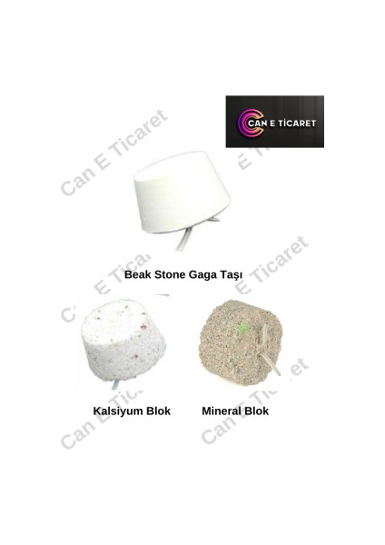 Quik Mineral Blok+Kalsiyum Blok+Beak Stone Gaga Taşı