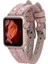 Apple Watch Uyumlu Deri Kordon Ely Double Tour Silver Trk Nu2 Pembe 1