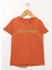 222 Lcg 242003 Pumpkın Turuncu Bisiklet Yaka Normal Kalıp Baskılı Kız Çocuk T-Shirt 1