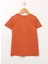 222 Lcg 242003 Pumpkın Turuncu Bisiklet Yaka Normal Kalıp Baskılı Kız Çocuk T-Shirt 2