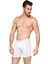 Erkek Modal Çizgili Normal Paça Boxer 1780 | Beyaz 1