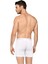 Erkek Modal Çizgili Normal Paça Boxer 1780 | Beyaz 2