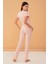 Kadın 4011 Çiçek Jakarlı Patlı Kısa Kol Pijama Takım 21Y 3