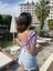 Cored Kabarık Balon Kol Çiçek Desenli Crop Bluz 5