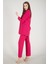 Fuşya Crop Pantolon Ceket Üçlü Takım 0106308.12 3