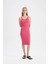 Bodycon Askılı Midi Örme Elbise Y7441AZ22HS 2
