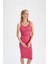 Bodycon Askılı Midi Örme Elbise Y7441AZ22HS 3