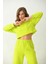 Sarı Örme Crop Bluz 5