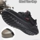Yukka Çelik Burunlu Erkek Güvenlik Ayakkabısı - Siyah (Yurt Dışından)