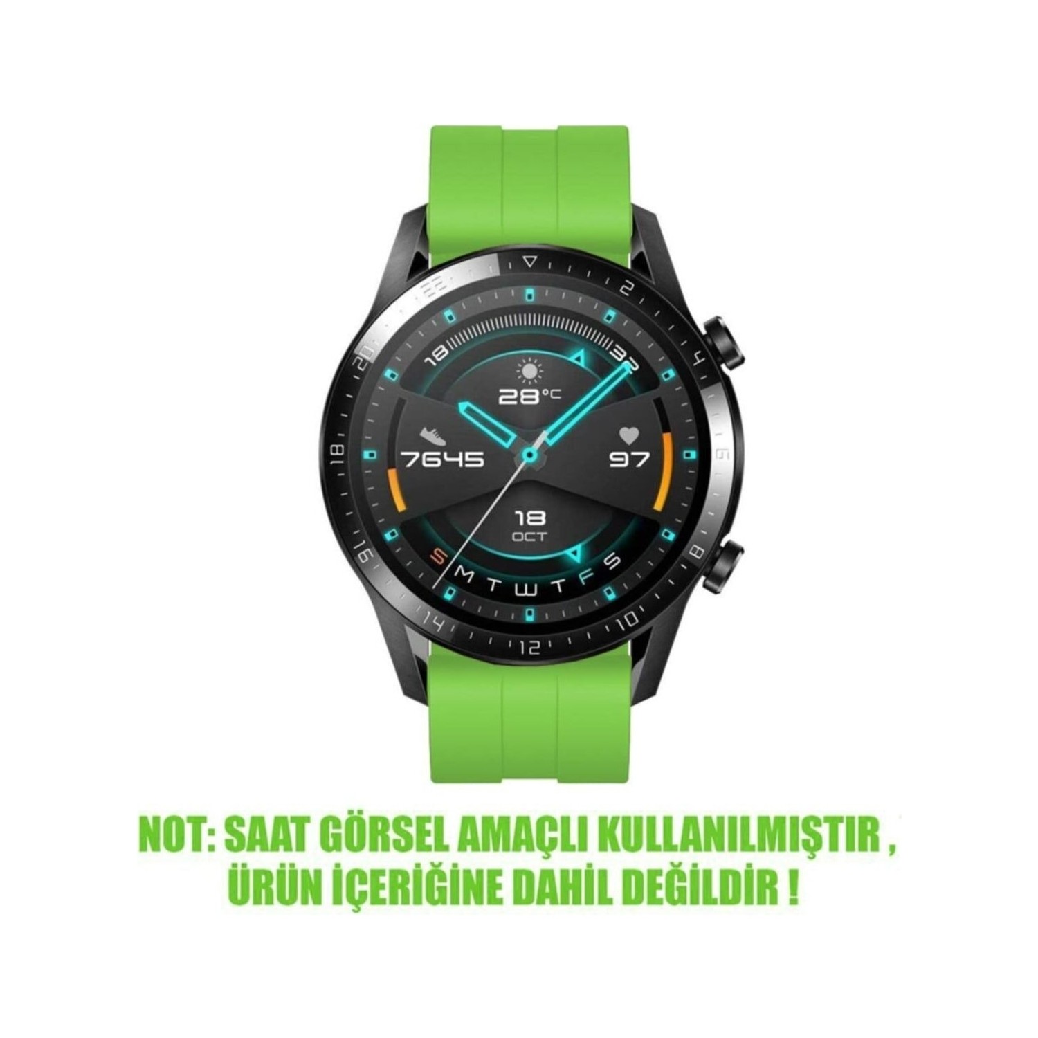 Samsung Galaxy Watch 4 44MM Kordon Silicone Rapidbands Yeşil Fiyatı