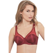 Anıl Balenli Desteksiz Toparlayıcı Küçültücü Klasik Sütyen 3592 | Vişne