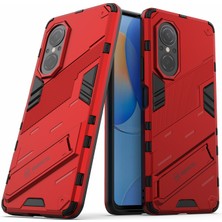 Xshine Tpu Combo Case Kickstand Tasarım Koruyucu Cep Telefon Kılıfı Honor 50 Se/huawei Nova 9 Se - Kırmızı (Yurt Dışından)