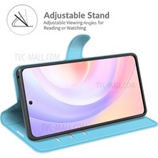 Xshine Cilt Tam Koruyucu Deri Cüzdan Kılıf Cep Telefonu Stand Kapağı Huawei Nova 9 Se/onur 50 Se - Pembe (Yurt Dışından)