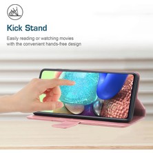 Xshine P30 Premium Pu Deri ve Tpu Telefon Kılıfı Şık Y Şeklinde Hat Baskı Cüzdan Kabuğu Stand Kapağı - Pembe (Yurt Dışından)