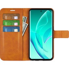 Xshine Için 60 Dokulu Pu Deri Tpu Iç Koruyucu Kılıf Stand Folio Flip Cüzdan Telefon Kapağı - Sarı (Yurt Dışından)