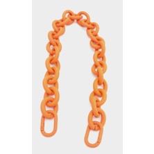 Angel Çanta Aksesuar 48 cm Turuncu Renk Buzlu (Mat) Zincir