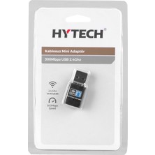 Hytech HY-300N 2.4GHz 300MBPS(2T2R) 2dbi Dahili Antenli USB Kablosuz Mini Adaptör