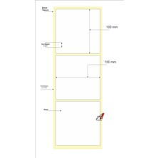 A1 Etiket 30.000 Adet 100 x 100 mm Termal Barkod Etiketi