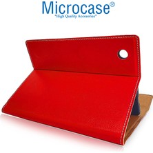 Microcase iPad 8.nesil 10.2 Inch 2020 Sleeve Serisi Mıknatıs Kapaklı Standlı Kılıf - Kırmızı