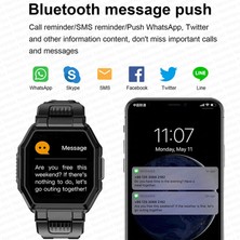 Xinh Siyah Bluetooth Çağrı Akıllı Izle Erkekler Tam Dokunmatik IP67 Su Geçirmez Spor Spor Izci Kan Basıncı Kalp Hızı  | Akıllı Saatler