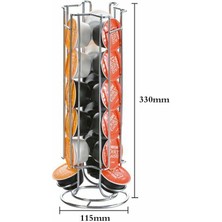 Xinh Metal Kahve Pod Tutucu Demir Krom Kaplama Standı Kahve Kapsül Depolama Raf 18 Adet Dolce Gusto Kapsül Için |