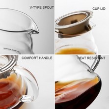 Xinh 500 ml Dökme Range Kahve Sunucusu Carafe Damla Cezve Kahve Su Isıtıcısı Brewer Barista Percolator Clear 360ML 600ML 800ML | Kahve Kapları