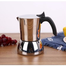 Xinh Kahve Makinesi Paslanmaz Çelik Mocha Espresso Percolator Pot Kahve Makinesi Moka Pot 6 Kupası Stopetop Kahve Makinesi | Kahve Tencere