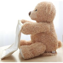 Xinh Peek Bir Boo Teddy Bear Konuşan Hareketli Oyuncak - Kahverengi (Yurt Dışından)