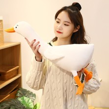 Xinh 1 Adet 70 cm Güzel Kaz Peluş Oyuncaklar Dolması Yumuşak Hayvan Uyku Yastık Kawaii Kaz Yastık Çocuklar Için Bebek Doğum Günü Hediyesi | Doldurulmuş ve peluş Hayvanlar (Beyaz)