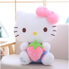 Xinh 1 Adet 40 cm Sevimli Çilek Pembe Kedi Peluş Bebek Yaratıcı Apple Karikatür Hayvan Oyuncak Kız Ödülüçü Tatil Hediye Bebek Uyku Yastığı | Doldurulmuş ve peluş Hayvanlar (Pembe)(Yurt Dışından)