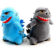 Xinh Godzilla Peluş Oyuncak Yumuşak Peluş Bebek (Mavi)