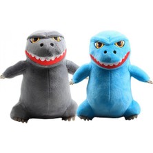 Xinh Godzilla Peluş Oyuncak Yumuşak Peluş Bebek (Mavi)