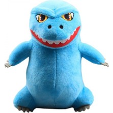 Xinh Godzilla Peluş Oyuncak Yumuşak Peluş Bebek (Mavi)