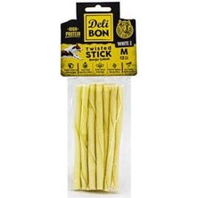 Eurodog Delibon Deri Burgu Çubuk Orta Boy 12LI Paket Beyaz