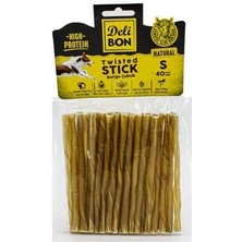 Eurodog Delibon Deri Burgu Çubuk Ince Boy 40LI Paket Naturel