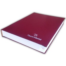 Artlantis Fihrist Ticari 28'li 20X28 Bordo Cilt Bezli 1 Adet Artlantis Ticari Firhist Bordo 20*28