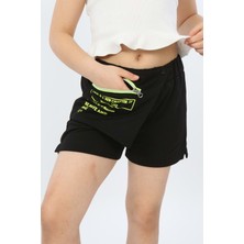 Toontoy Kız Çocuk Önü Süs Cepli Şort