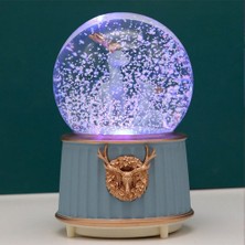 Keyfim Shop Geyikli Işıklı Müzikli Püskürtmeli Büyük Boy Kar Küresi