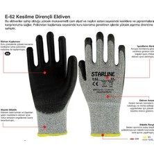 Starline E-62 Kesilmeye Dirençli Eldiven 10 Beden