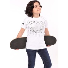 Toontoy Kids Toontoy Erkek Çocuk Racing Team Yazılı Barkod Baskılı Tişört