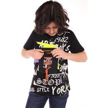 Toontoy Kids Toontoy Erkek Çocuk Armalı Önü Yazı Baskılı Tişört