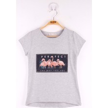 Toontoy Kız Çocuk Flamingo Baskılı Tişört