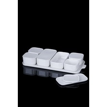 Acar Pure White 6lı Porselen Kapaklı Kahvaltılık