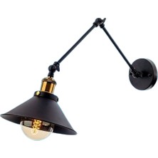 Riolight  Retro Üç Mafsallı Hareketli Başlık Metal Aplik 22 cm